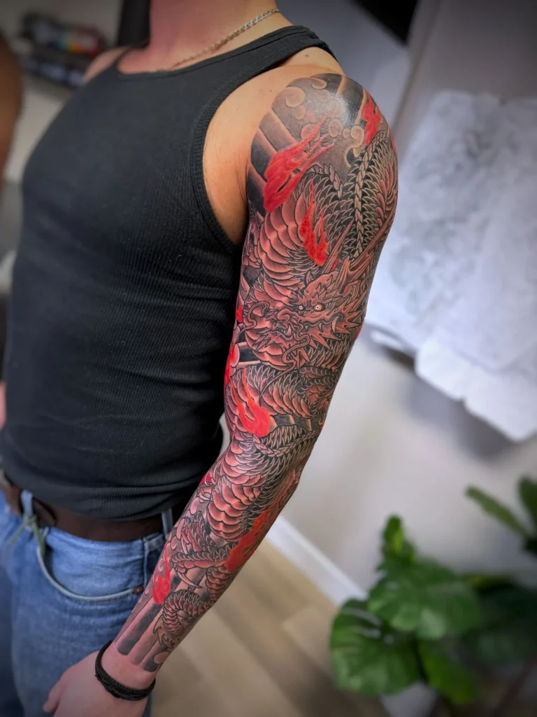 Dragon Ryu Full Arm Sleeve Japanese Traditional Tattoo Irezumi - Sleeves - Japanese tattoo Vancouver by Horiryu II