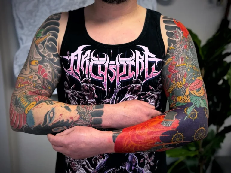 Fudo Myoo Buddha Hannya Snake Namakubi Severed Head God Full Arm Sleeve Japanese Traditional Tattoo Irezumi - Sleeves - Japanese tattoo Vancouver by Horiryu II