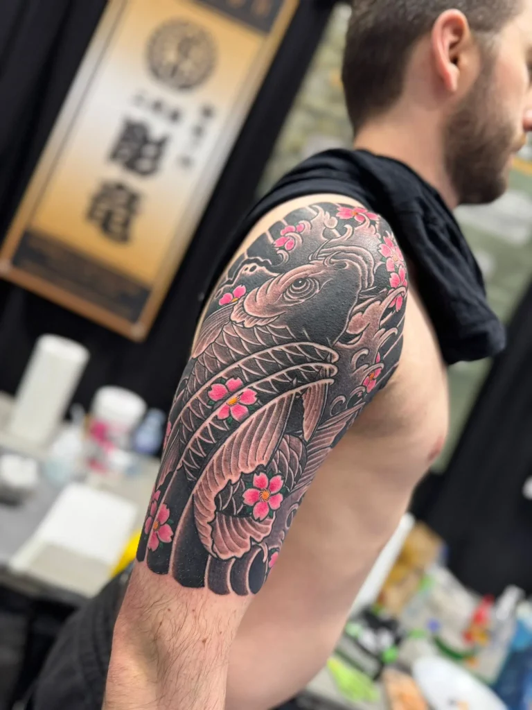 Koi Fish Half Sleeve Japanese Tattoo Irezumi - Sleeves - Japanese tattoo Vancouver by Horiryu II