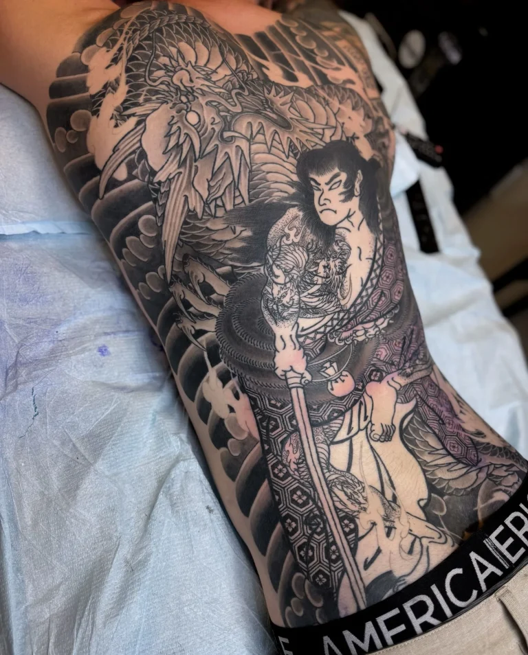 Kumonryu Shishin Backpiece Tattoo Japanese Tattoo Irezumi - Backpieces - Japanese tattoo Vancouver by Horiryu II