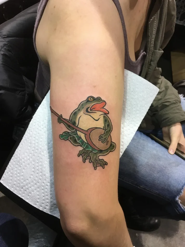 Kyosai Frog Flash Japanese Traditional Tattoo Irezumi - Small Pieces - Japanese tattoo Vancouver by Horiryu II